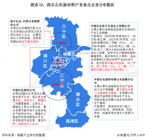 图表12：南京石化新材料产业重点企业分布情况