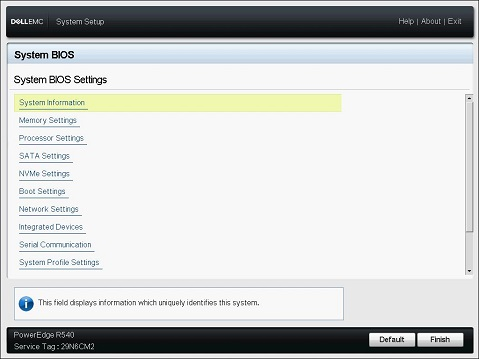 System BIOS - System Information