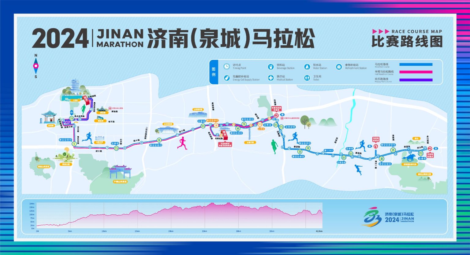 2024济南马拉松线路图(最新)