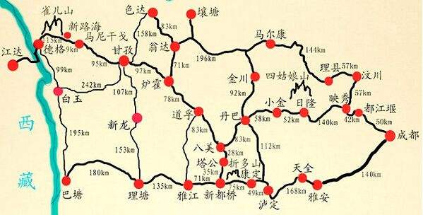 成都到川西自助游攻略（地图+路线+景点）