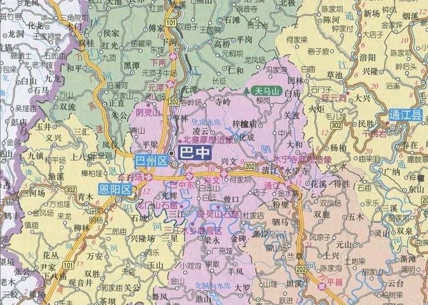 巴中地图高清版大图(1)