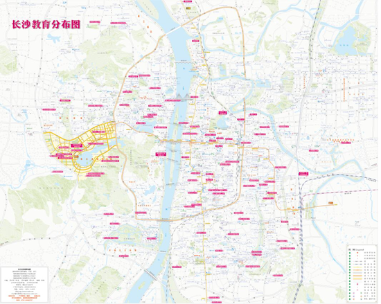 (资料图片:长沙首份区域教育地图)