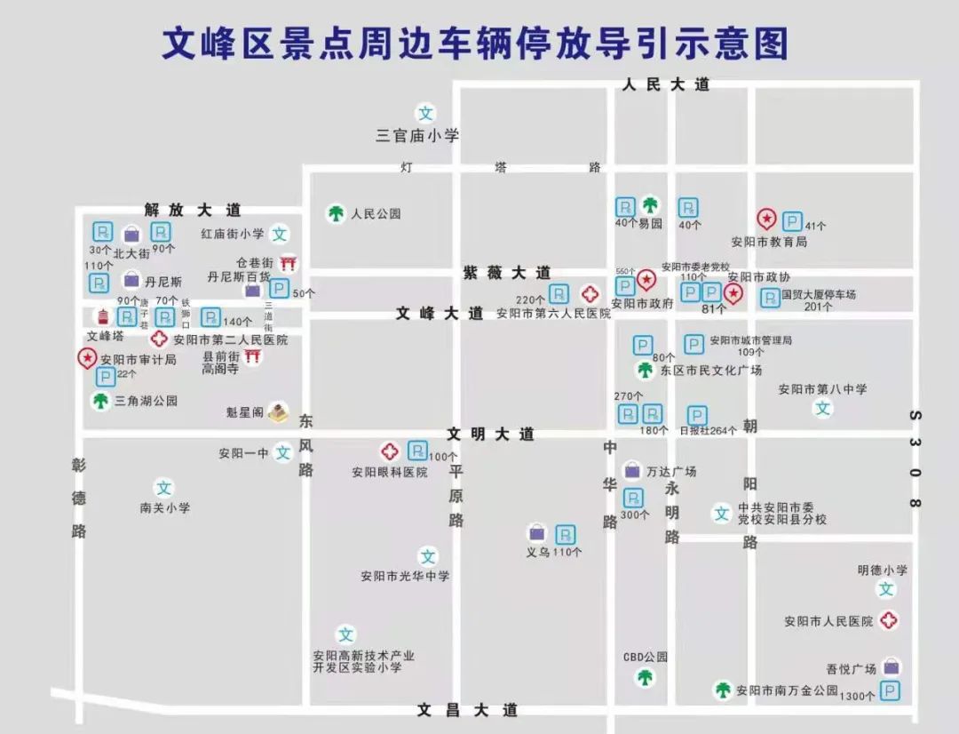 中华字都——安阳欢迎您！景区景点周边停车场所导引公布