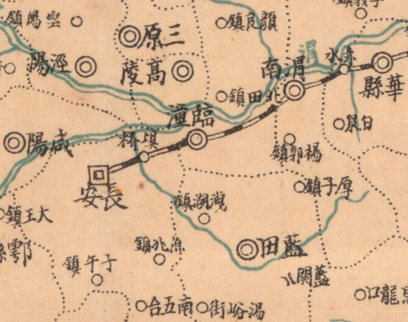 1935年《陕西》地图插图1